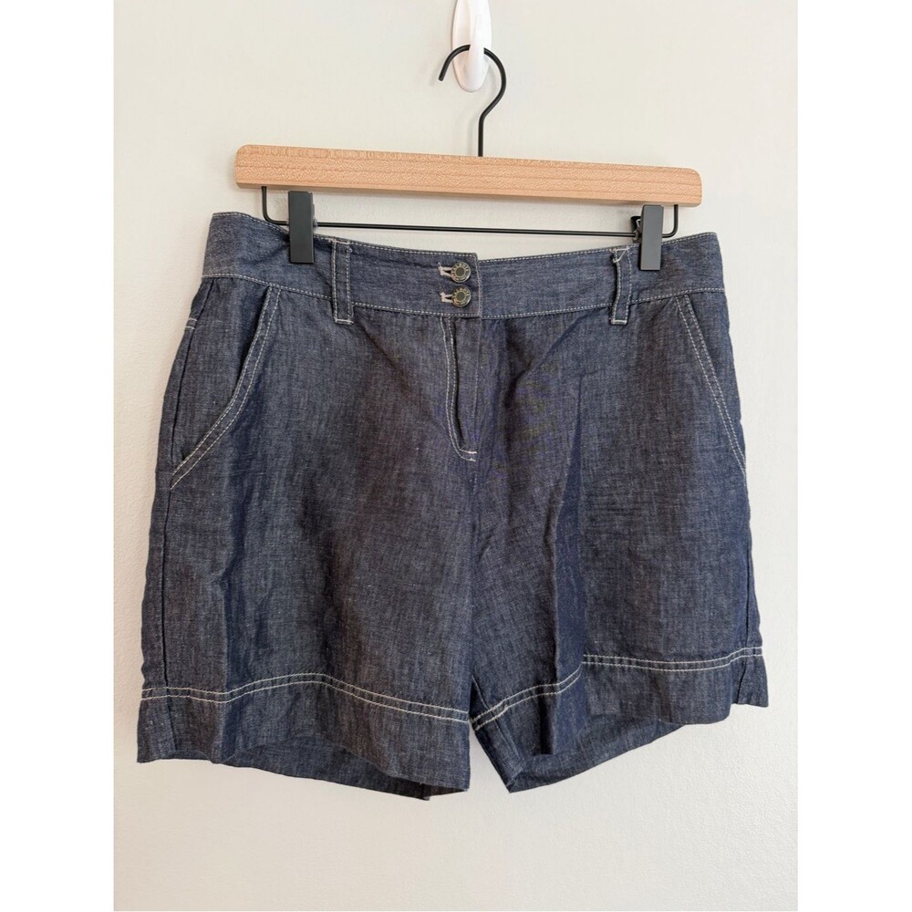 Talbots Linen Blend Denim Shorts Women’s Size 4